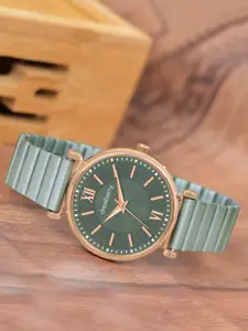 DressBerry Women Dial & Bracelet Style Straps Analogue Watch HOBDB-316-GR