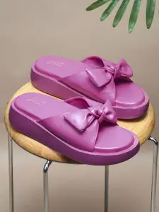 JM Looks Women Open Toe Flats with Bows