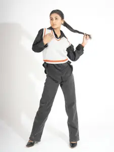 Stylecast X Kotty Women Striped Crop Pullover