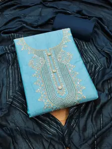 JULEE Floral Embroidered Sequinned Unstitched Dress Material