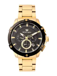 MONT NEO Men Patterned Dial & Bracelet Style Straps Analogue Watch 1050M-M2404