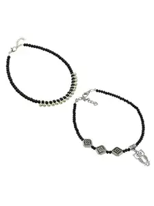 HIGH TRENDZ Women Set of 2 Anklets