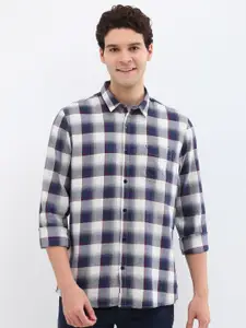 Allen Solly Men Custom Spread Collar Checked Cotton Casual Shirt