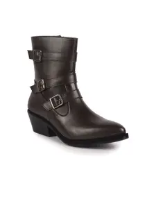 FAUSTO Women Round Toe Mid Top Boots