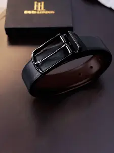 Hayes London Men Belt Premium Genuine Formal Reversible Leather