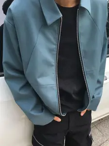 HERE&NOW Men Spread Collar Solid Casual Tailored Jacket