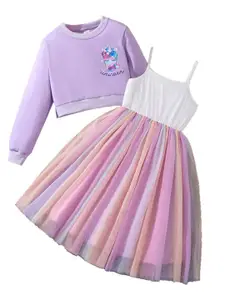 StyleCast x Revolte Girls Printed Top with Skirt