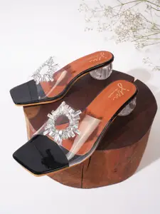 JM Looks Women Embellished Block Heel Sandals