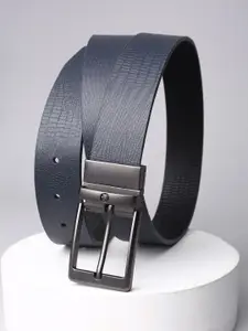 Louis Philippe Men Textured Leather Reversible Formal Belt