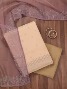 Koskii Ethnic Motifs Embroidered Beads & Stones Unstitched Dress Material