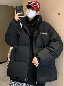 HERE&NOW Men Mock Collar Solid Casual Puffer Jacket