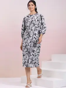 ZACCAI Women Corduroy Abstract A-line Dress