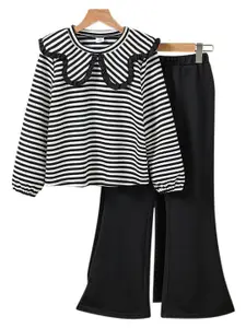 StyleCast x Revolte Girls Striped Long Sleeves Top With Palazzos