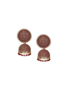JMBW INTERNATIONAL Gold-Plated Big Round Jhumkas
