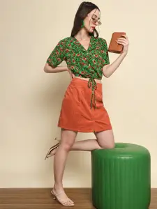 BAESD Floral Print Boxy Crop Top