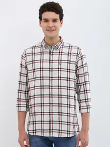 Allen Solly Men Custom Spread Collar Tartan Checked Cotton Casual Shirt