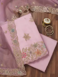 Koskii Embellished Unstitched Dress Material