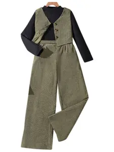 StyleCast x Revolte Girls Round Neck Long Sleeves Top With Trouser With Jacket