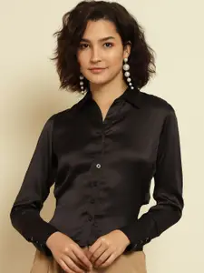 BAESD Satin Shirt Style Top