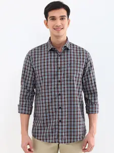 Allen Solly Men Spread Collar Tartan Checked Cotton Casual Shirt
