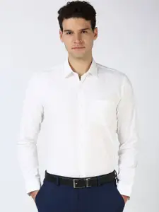 Peter England Men Spread Collar Floral Printed Cotton Formal Shirt