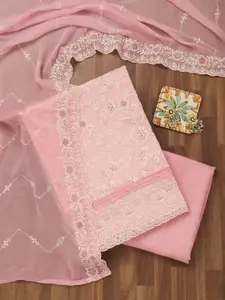 Koskii Floral Embroidered Unstitched Dress Material