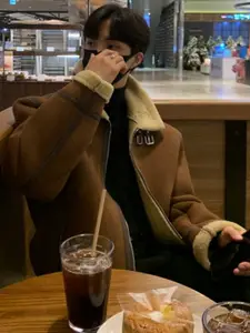 HERE&NOW Men Spread Collar Solid Casual Parka Jacket