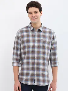 Allen Solly Men Custom Spread Collar Tartan Checked Cotton Casual Shirt