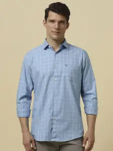 Allen Solly Men Spread Collar Checked Cotton Slim Fit Casual Shirt