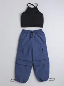 taffykids Girls Halter Neck Sleeveless Top With Trouser