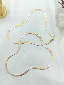 AMONROO 925 Sterling Silver Rhodium-Plated Anklets