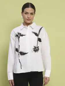 Madame Women Opaque Abstract Printed Casual Shirt