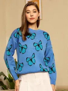 Berrylush Women Quirky Printed Pullover