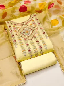 APNISHA Floral Embroidered Sequinned Unstitched Dress Material