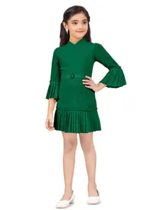 Hunny Bunny Girls Bell Sleeve Drop-Waist Mini Dress With Ruffles