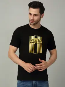 LOUIS STITCH Men Pure Cotton Striped T-shirt