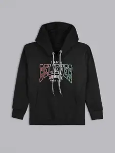 BAESD Boys Hooded Typography Printed Pullover Sweatshirt