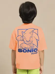 Kids Ville Boys Sonic Printed  Oversized Tshirt