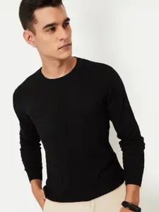 max Men Round Neck Long Sleeves Pullover