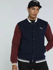 Puma Men Solid Colourblocked Bomber Jacket