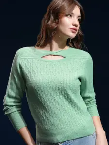 Tokyo Talkies Women Ribbed Pullover Sweaters