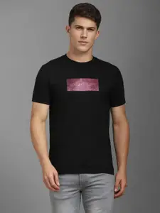Louis Philippe Sport Men Typography Printed Round Neck Cotton Slim Fit T-shirt