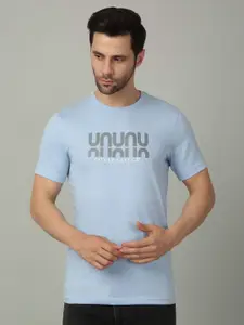 LOUIS STITCH Men Typography Printed Round Neck Cotton T-shirt