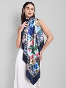 Sarisp Women Floral Printed Satin Scarf