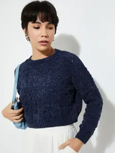 MAX URB_N Women Chenille Knit Sweater