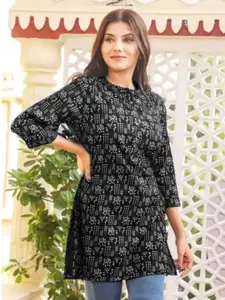 Aarti  Fashion Aarti Fashion Women Floral Printed Boat Neck Kurti