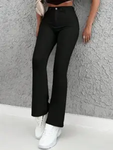 BROADSTAR Women Smart Bootcut High-Rise Stretchable  Cotton Jeans