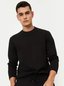 max Men Solid Round Neck Cotton T-shirt