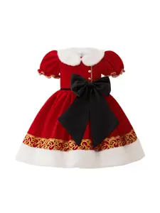 StyleCast x Revolte Girls Puff Sleeve Applique A-Line Dress