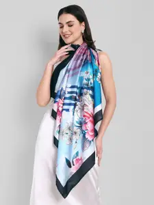 Sarisp Women Floral Printed Satin Scarf